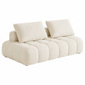 Divano Modulabile in Tessuto Bouclé, Loveseat Confortevole Stile Nuvola per Spazi Compatti