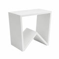 Tavolino da Salotto Emma in Bianco Frassino, Design Moderno, Prodotto in Italia