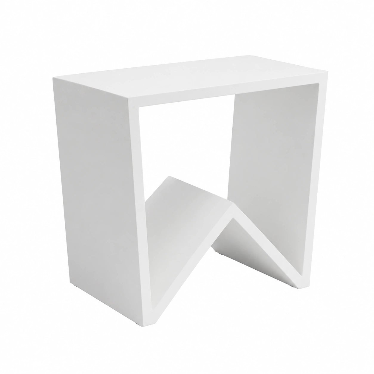 Tavolino da Salotto Emma in Bianco Frassino, Design Moderno, Prodotto in Italia