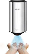 Anydry Compatto: asciugamani elettrico. Potenza: 1350 W. Caratteristiche del modello: acciaio inossidabile. Colorazione indicata: Argento.
