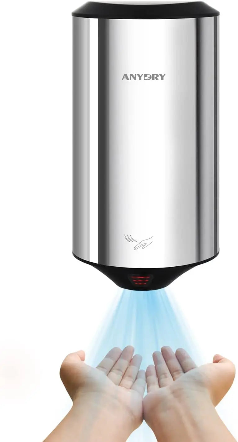 Anydry Compatto: asciugamani elettrico. Potenza: 1350 W. Caratteristiche del modello: acciaio inossidabile. Colorazione indicata: Argento.