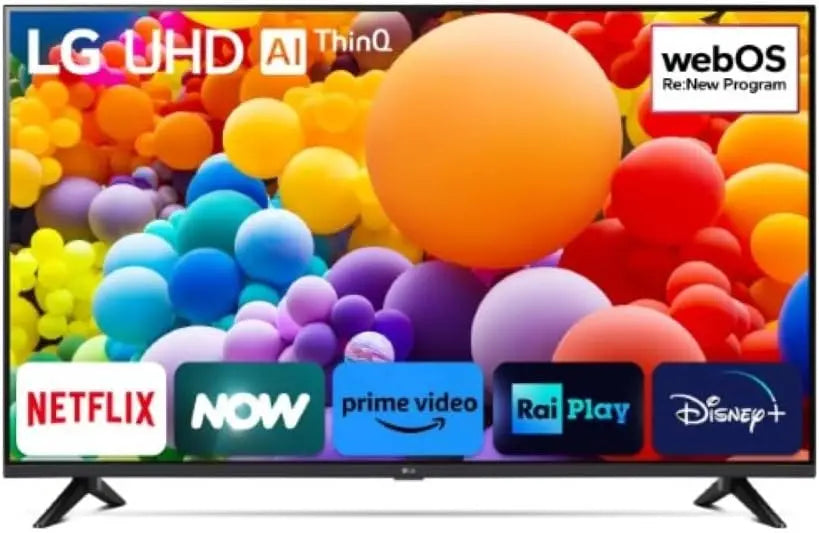 LG UHD 43'', Serie UT73 2024, Smart: televisore. Per la visualizzazione di contenuti televisivi. Potenza: 20 W. Caratteristiche del modello: Wi-Fi.