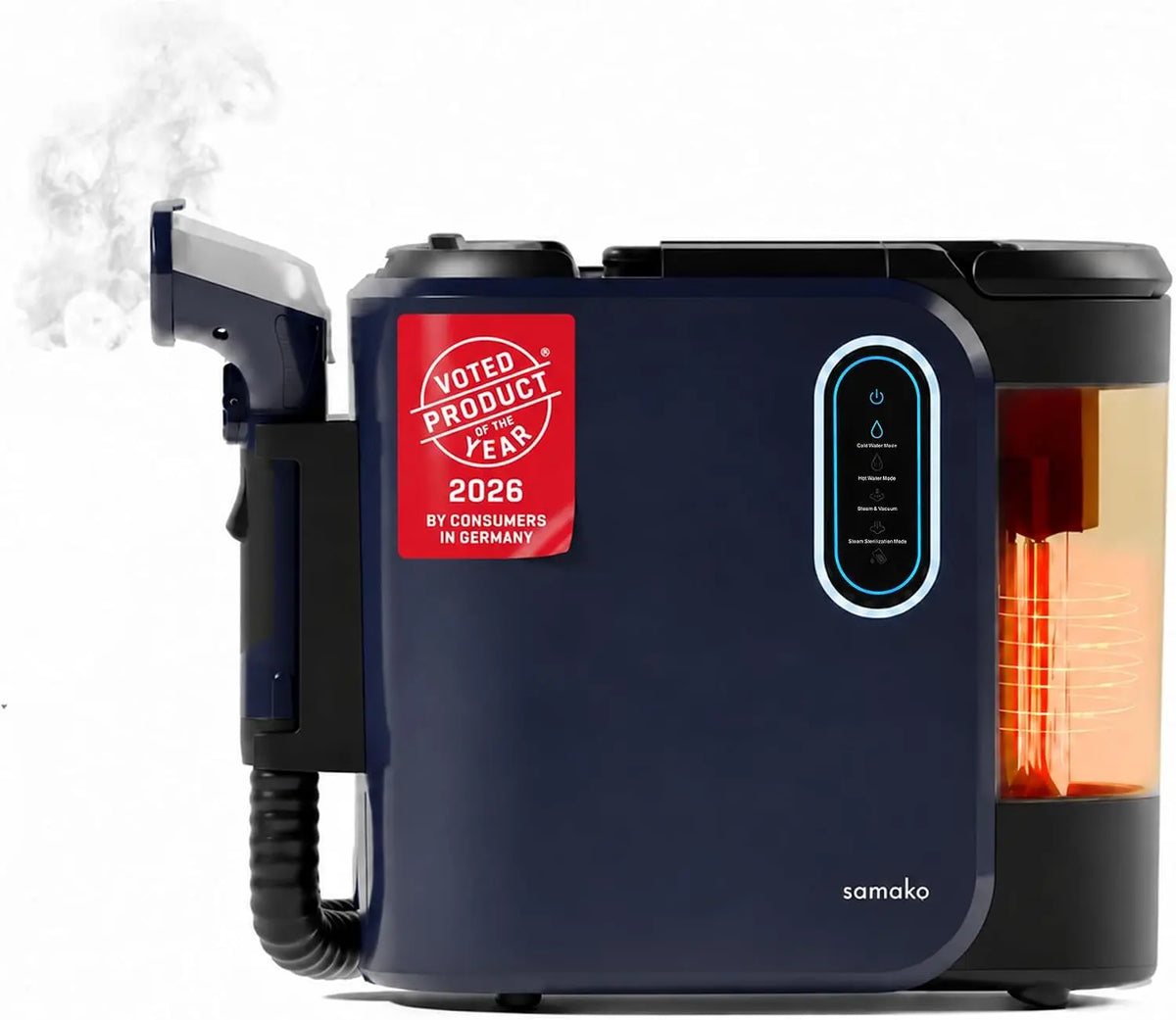 Samako PowerClean Pro 2000 W: pulitore a vapore. Potenza: 2000 W. Caratteristiche del modello: funzione vapore. Colorazione indicata: Blu.