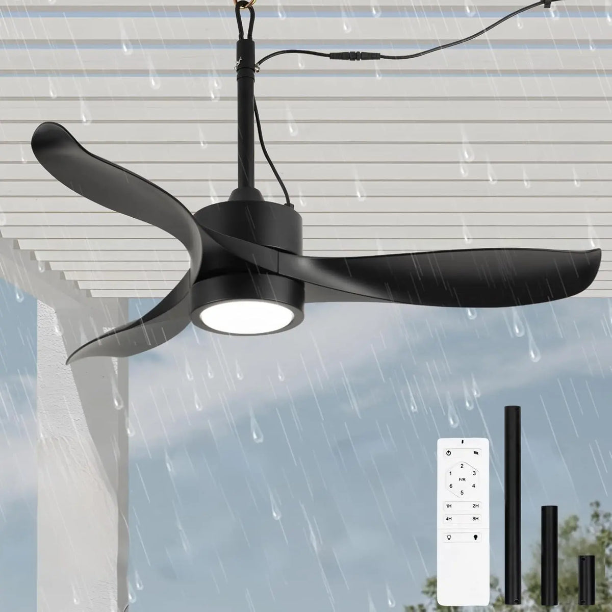 KZT 106CM IP65: ventilatore. Per favorire la circolazione dell¡¯aria. Misura indicata: 106 cm. Caratteristiche del modello: telecomando.
