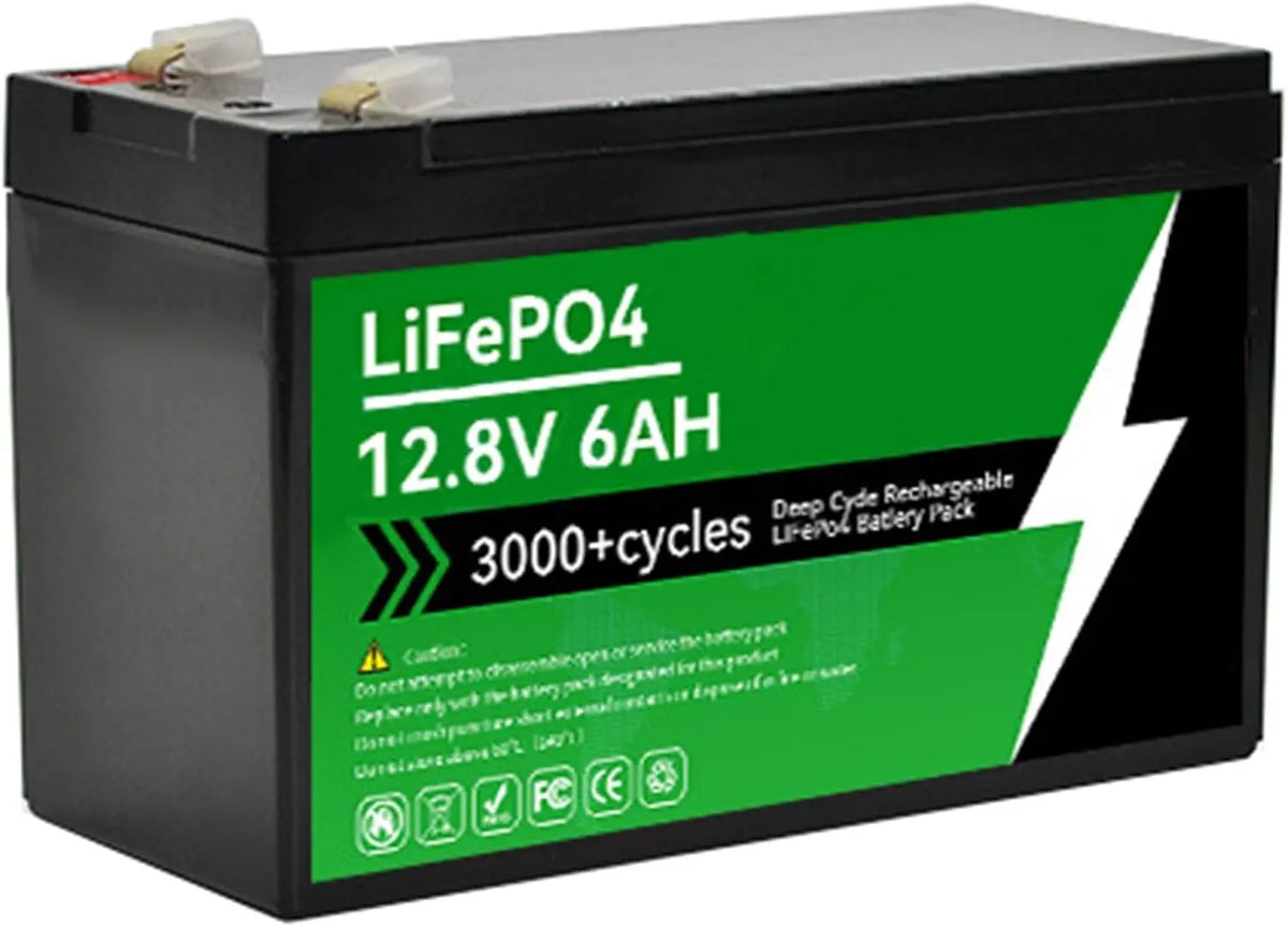 Lifepo4: batteria ricaricabile. Per alimentare apparecchi compatibili con le specifiche del modello. Tensione: 12.8 V. Capacit¨¤ della batteria: 6 Ah.