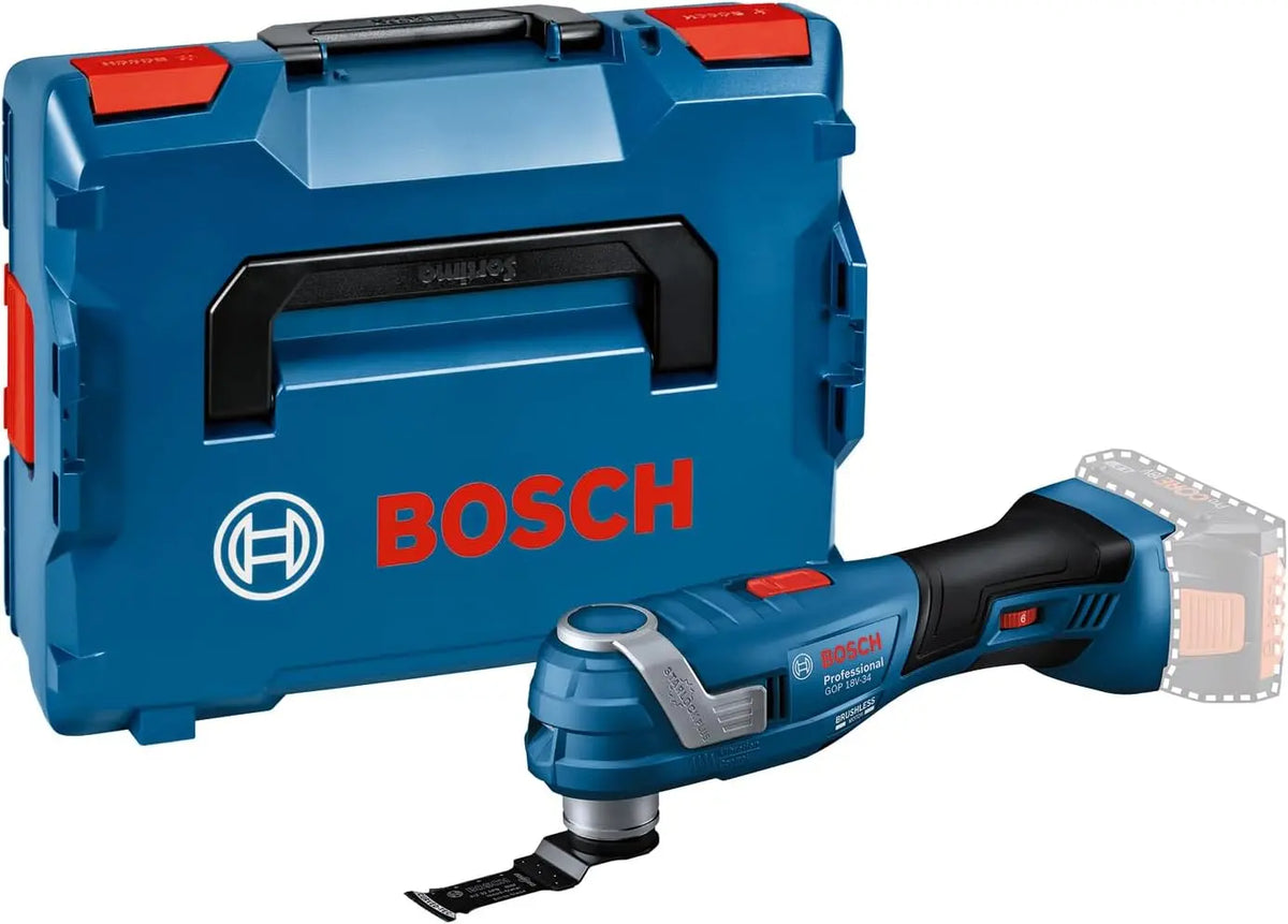 Bosch Professional 18V 18V-34: utensile multifunzione. Tensione: 18 V. Caratteristiche del modello: motore senza spazzole, alimentazione a batteria, batteria o caricabatterie esclusi.