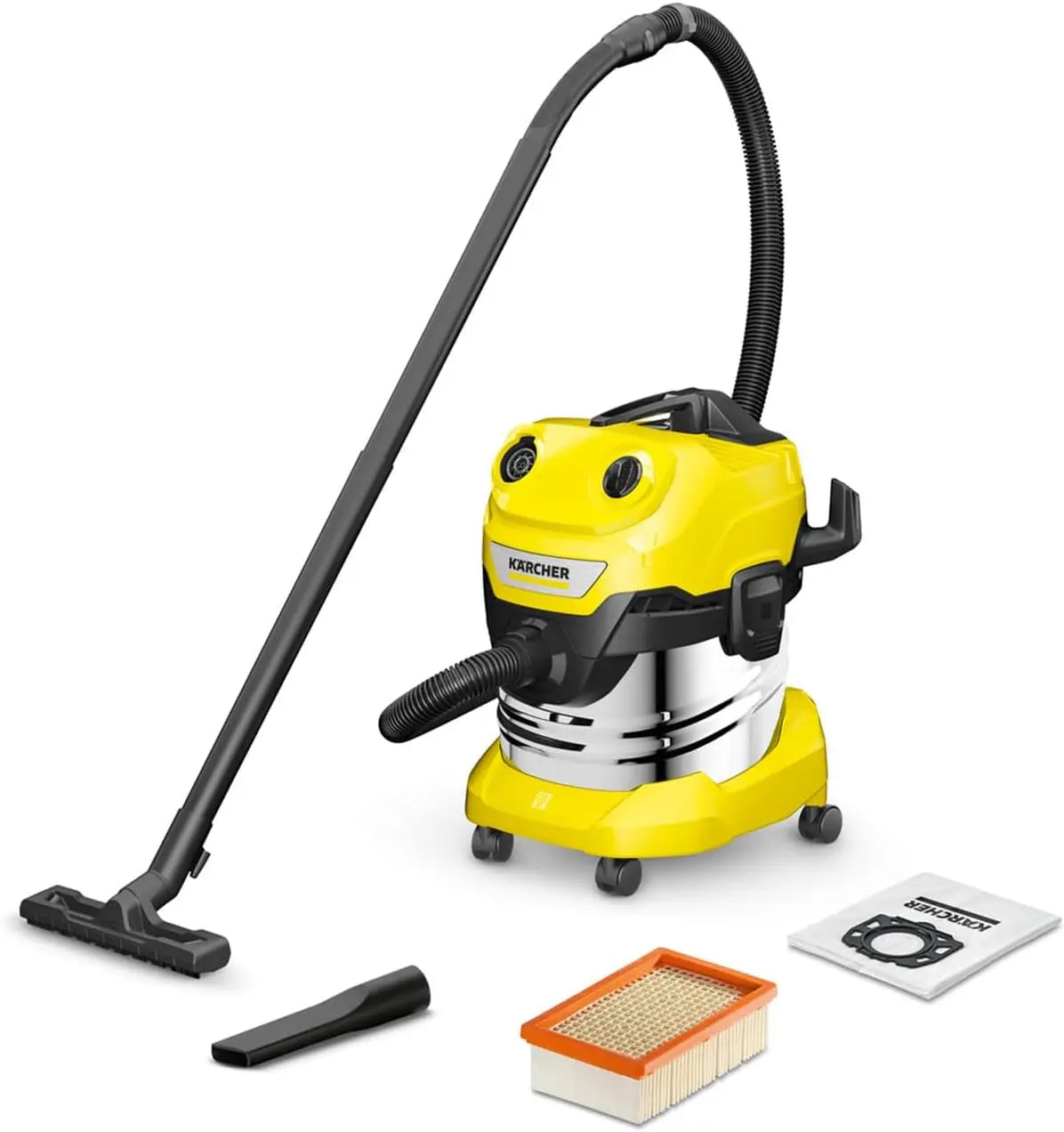 K?RCHER V-20/5/22: aspiratore. Potenza: 1000 W. Capacit¨¤: 20 L. Caratteristiche del modello: acciaio inossidabile. Colorazione indicata: Argento.