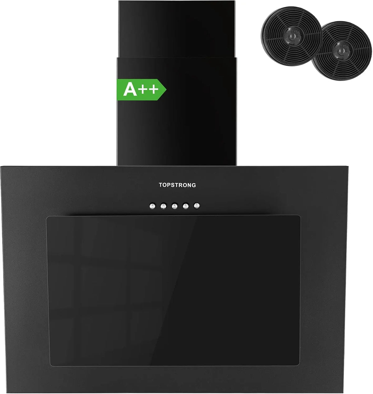TopStrong: cappa aspirante. Per l¡¯aspirazione dei vapori prodotti durante la cottura. Misura indicata: 60 cm. Caratteristiche del modello: motore senza spazzole. Colorazione indicata: Nero.