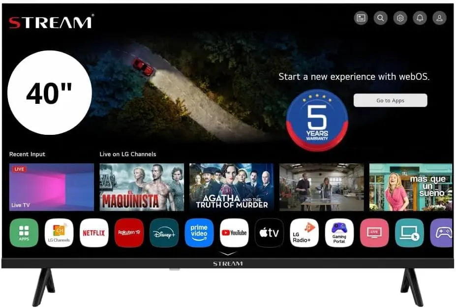 Stream System WebOS 8.3, Smart WSTRF4026TEX: televisore. Per la visualizzazione di contenuti televisivi.