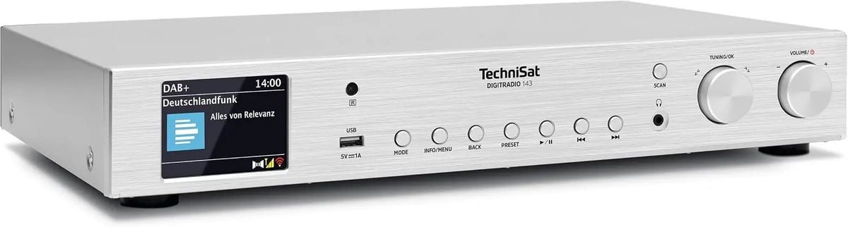 TechniSat V3: sistema audio. Misura indicata: 43,5 cm. Caratteristiche del modello: telecomando, Bluetooth. Colorazione indicata: Argento.