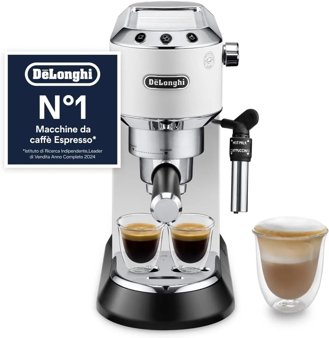 De'Longhi Dedica EC685.W: macchina da caff¨¨. Per la preparazione del caff¨¨. Capacit¨¤: 1 L. Colorazione indicata: Bianco.