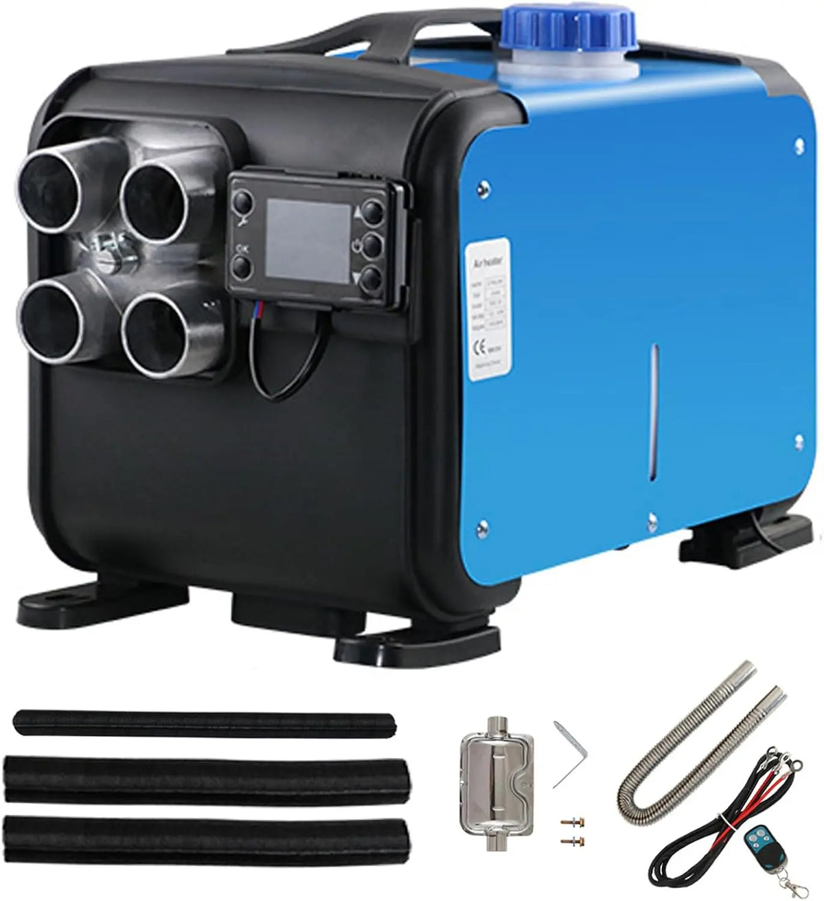 220V/12V/24V: riscaldatore diesel. Per il riscaldamento dell¡¯aria tramite alimentazione a gasolio. Potenza: 5 kW. Tensione: 220 V. Caratteristiche del modello: telecomando, schermo LCD.