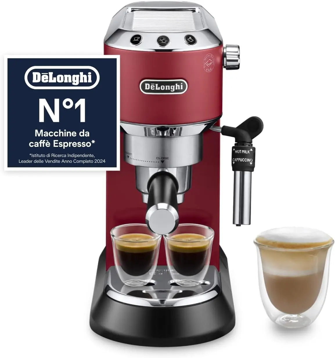 De'Longhi Dedica EC685.R: macchina da caff¨¨. Per la preparazione del caff¨¨. Capacit¨¤: 1 L. Colorazione indicata: Rosso.