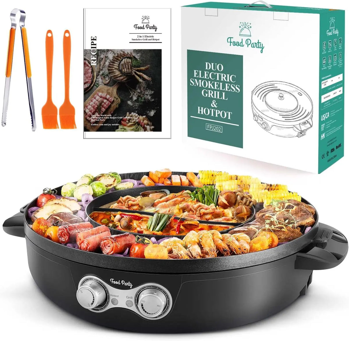 Food Party Hot Pot: griglia.