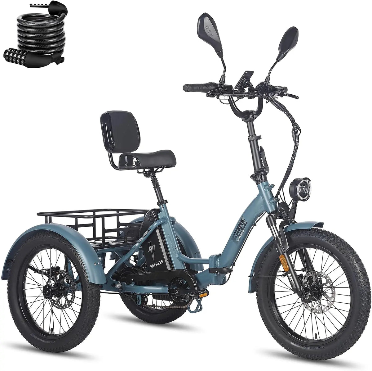 Fafrees F20 Mate: triciclo. Tensione: 48 V. Capacit¨¤ della batteria: 21 Ah. Caratteristiche del modello: struttura pieghevole.