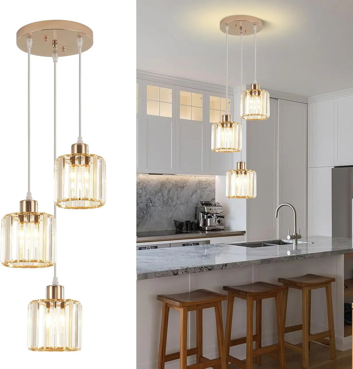 E27: lampadario. Caratteristiche del modello: regolazione. Colorazione indicata: Oro.