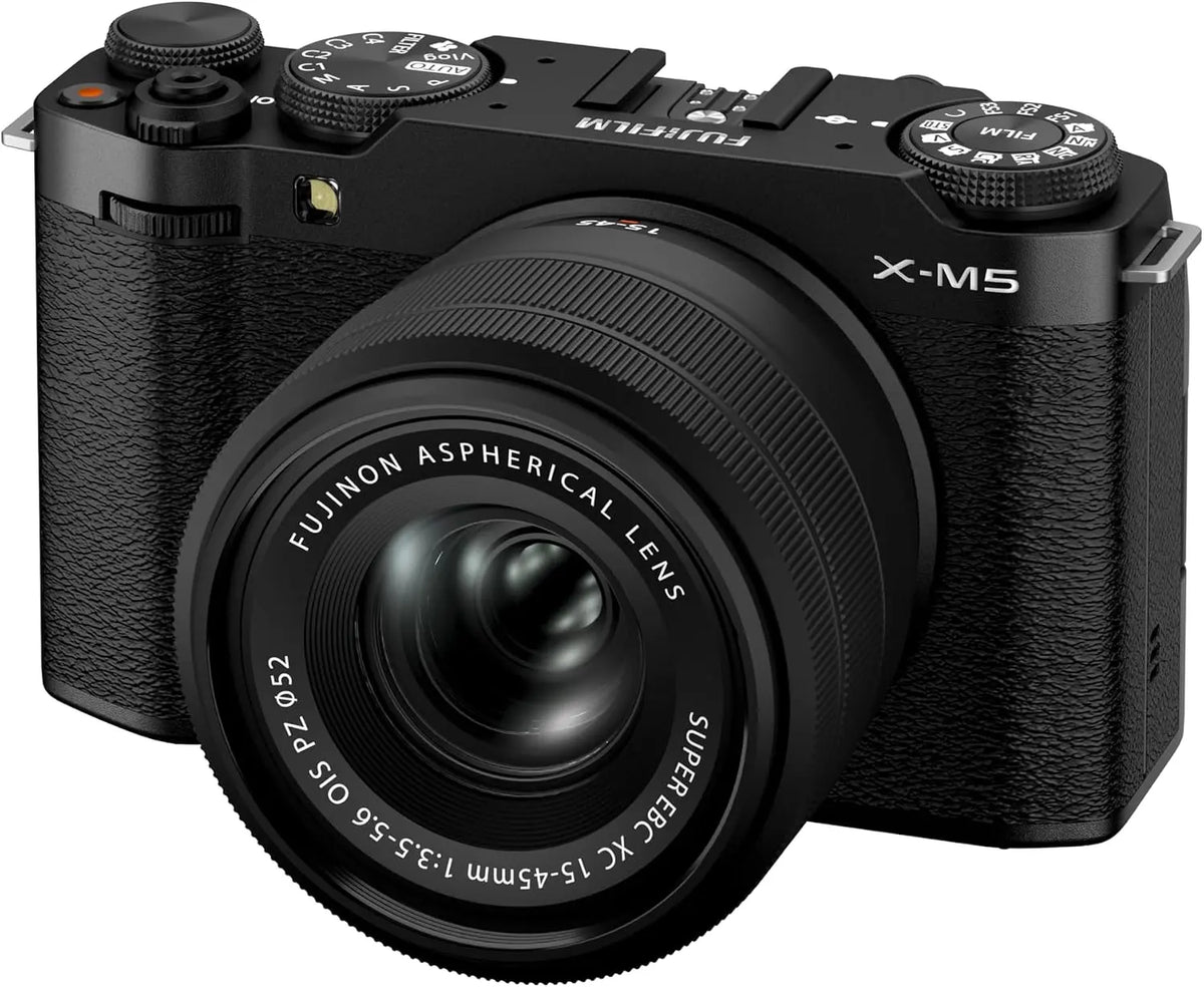 FUJIFILM X-M5: fotocamera. Caratteristiche del modello: schermo LCD. Colorazione indicata: Nero.