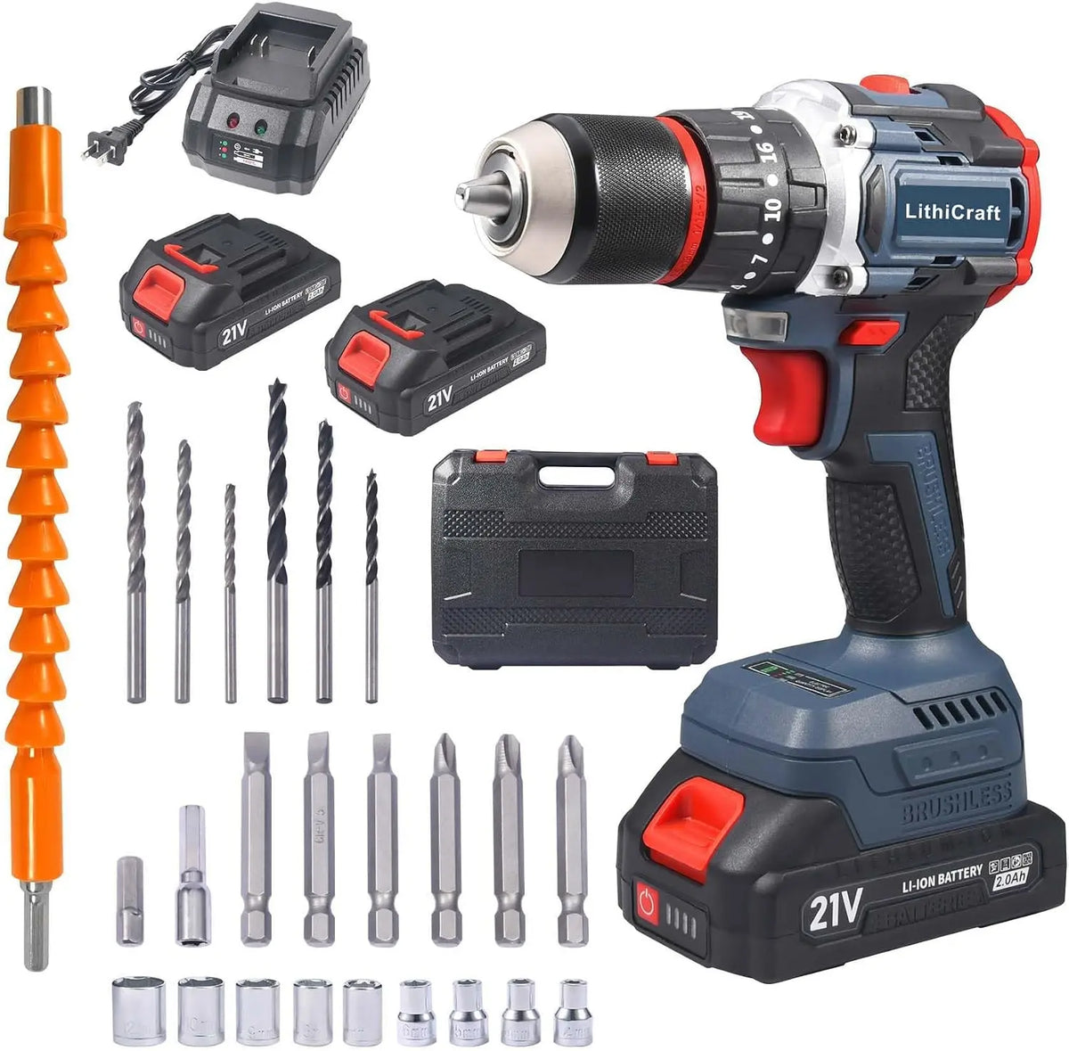 Trapano avvitatore a percussione. Per foratura e avvitamento con funzione a percussione. Tensione: 21 V. Capacit¨¤ della batteria: 2.0 Ah. Coppia: 55 Nm. Caratteristiche del modello: motore senza spazzole.