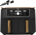 Ninja Dual Zone MAX: friggitrice ad aria. Per la preparazione di alimenti con circolazione di aria calda. Capacit¨¤: 9,5 L. Programmi o funzioni: 6. Colorazione indicata: Nero.