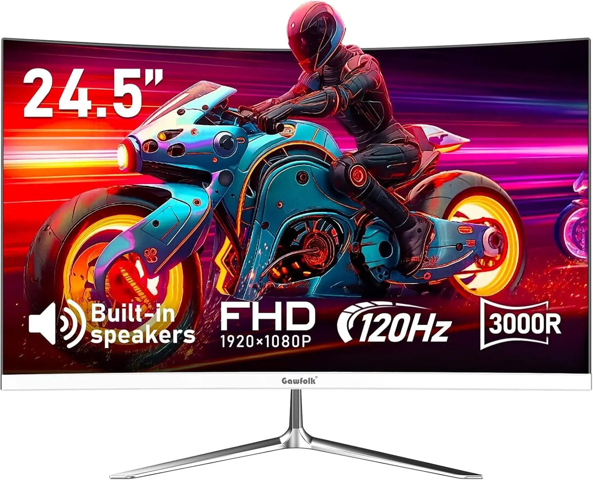 Gawfolk 120Hz: monitor. Per la visualizzazione di immagini e contenuti digitali. Diagonale: 24.5 pollici. Colorazione indicata: Bianco.