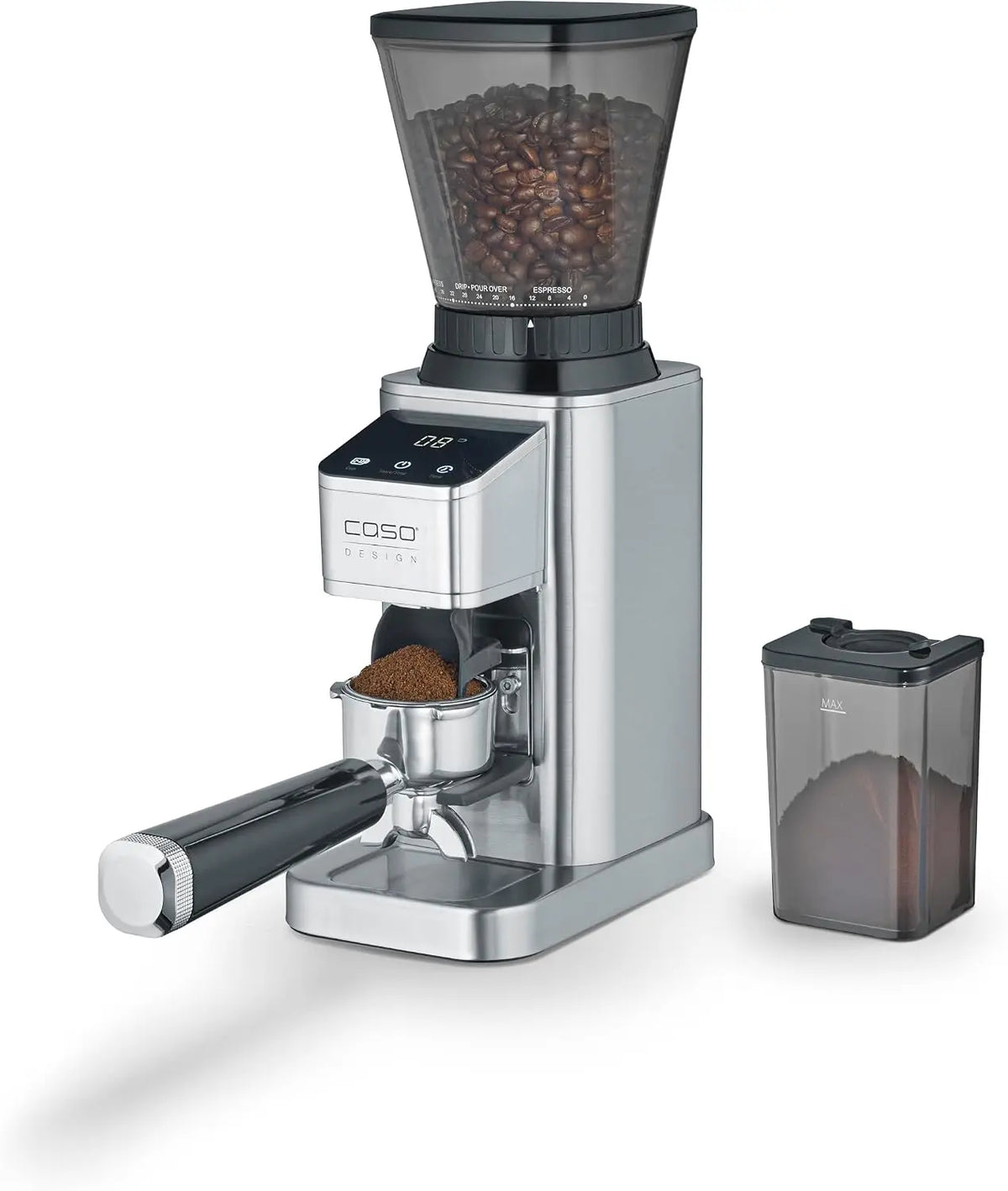 CASO BaristaChef Inox: macinacaff¨¨. Velocit¨¤ di rotazione: 450 giri/min. Caratteristiche del modello: acciaio inossidabile. Colorazione indicata: Argento.