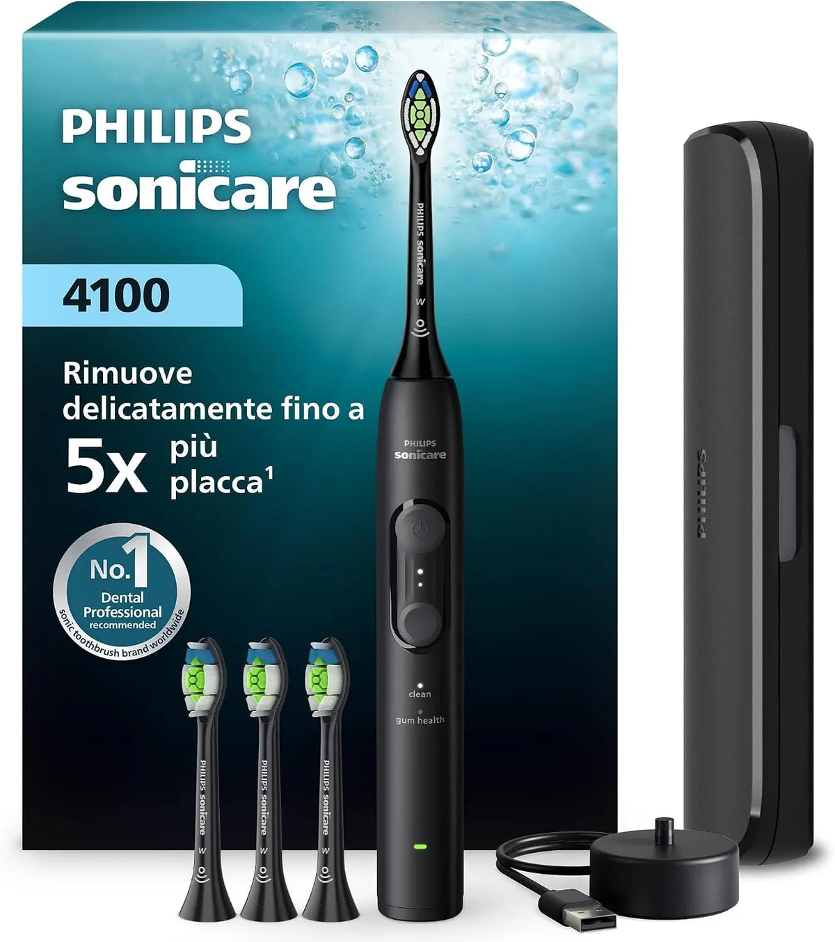 Philips HX4046/52: spazzolino elettrico. Caratteristiche del modello: temporizzatore. Colorazione indicata: Nero.