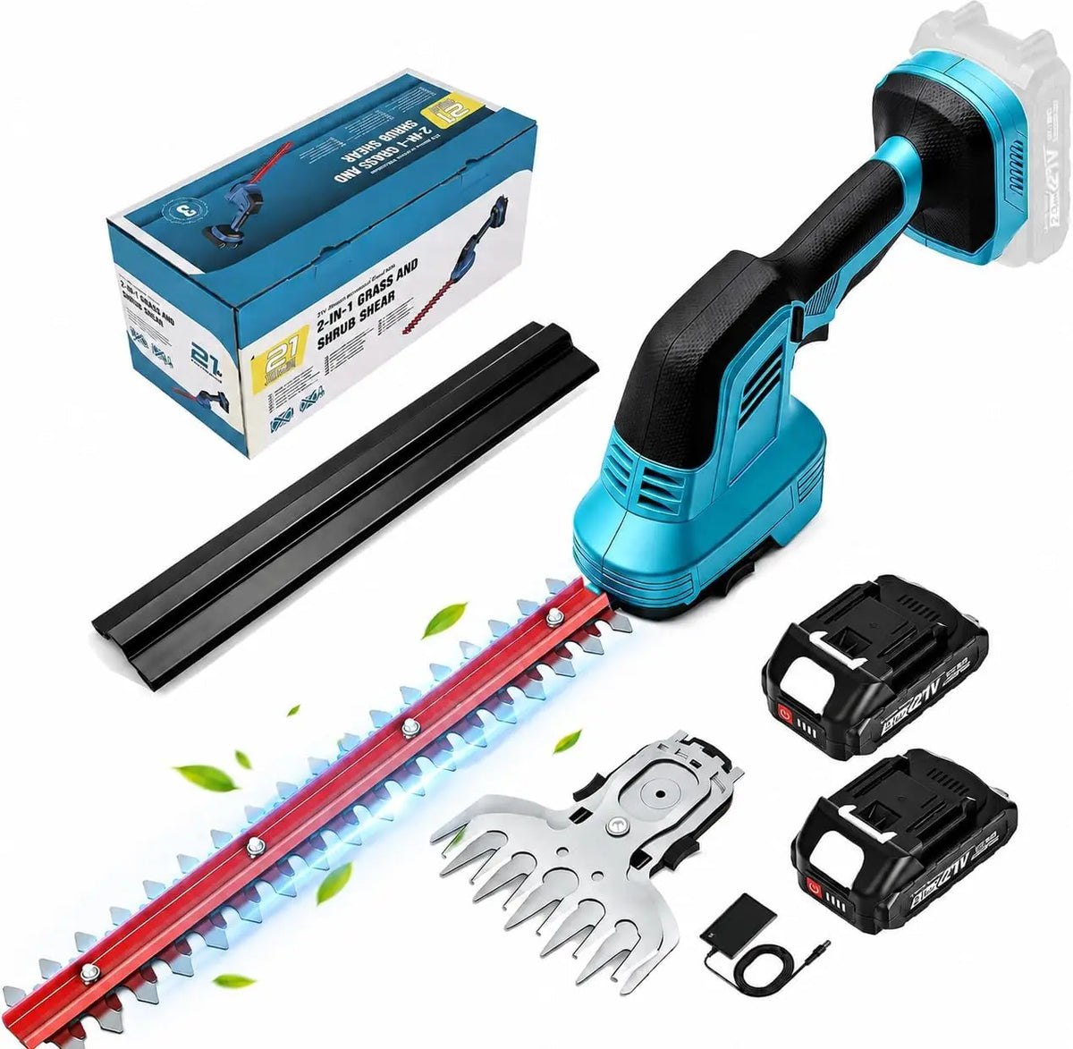 Yofuly 2-in-1: tagliasiepi. Per il taglio e la manutenzione delle siepi. Tensione: 18 V. Caratteristiche del modello: alimentazione a batteria.