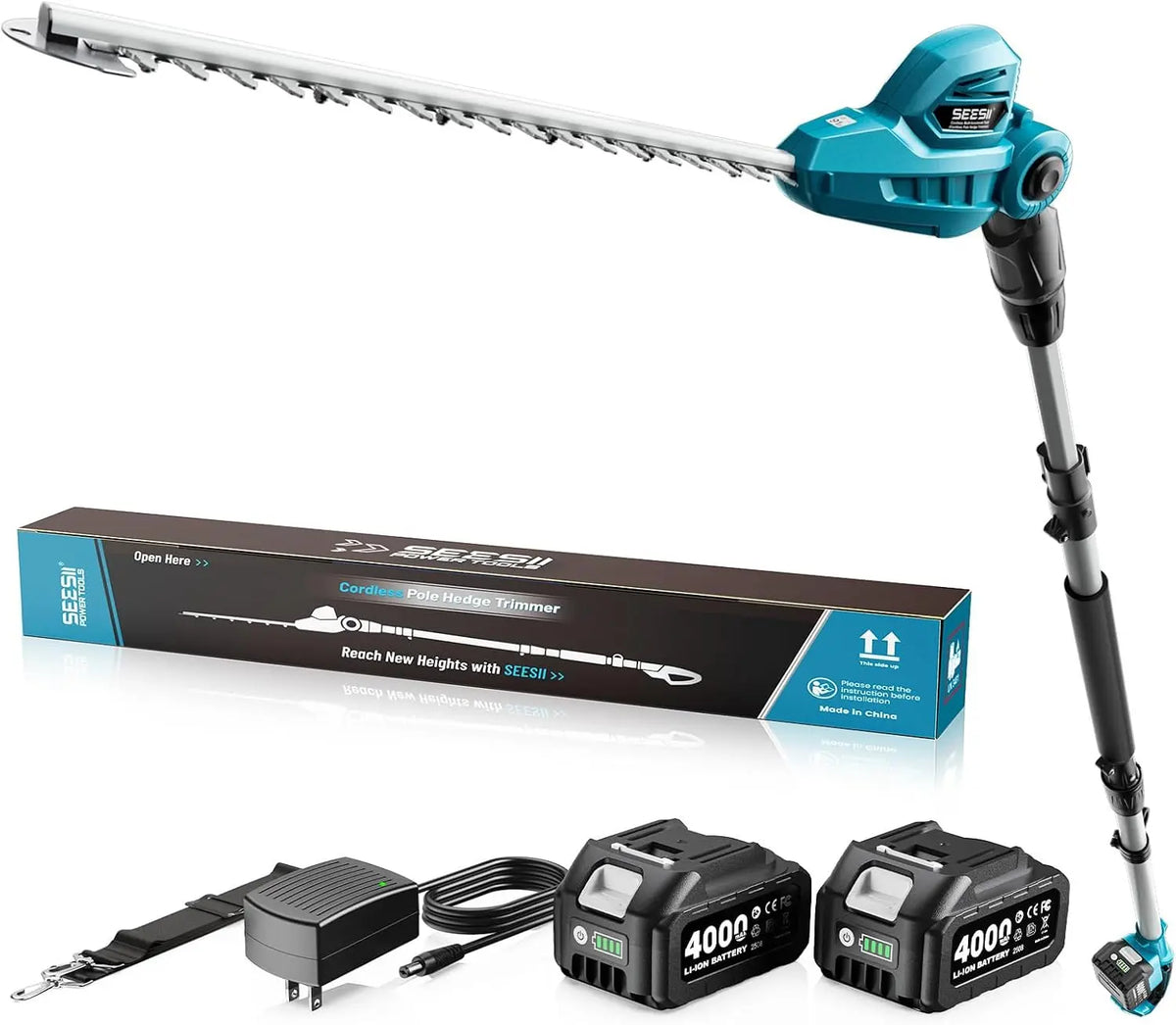 SEESII: tagliasiepi. Per il taglio e la manutenzione delle siepi. Tensione: 20 V. Capacit¨¤ della batteria: 4.0 Ah. Misura indicata: 40 cm. Caratteristiche del modello: alimentazione a batteria.
