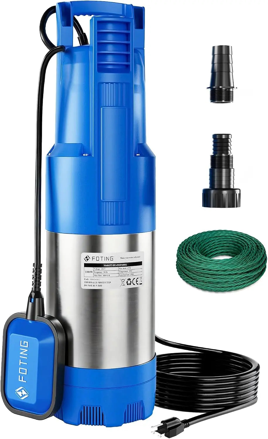 FOTING: pompa. Potenza: 1100 W. Capacit¨¤: 6800 L.