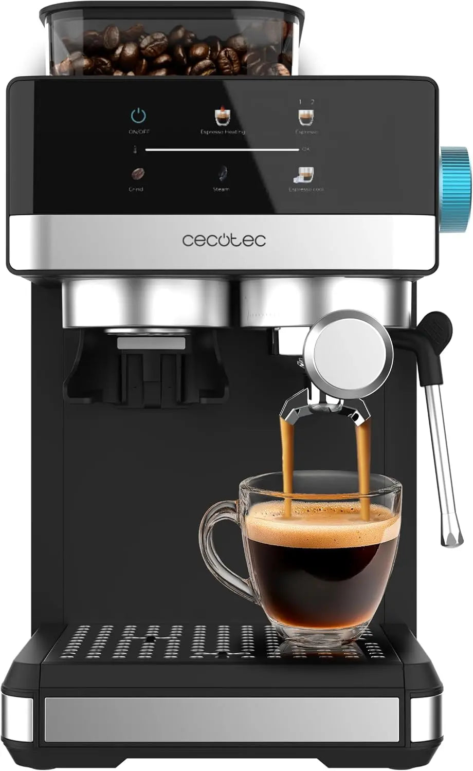 Cecotec: macchina da caff¨¨. Per la preparazione del caff¨¨. Potenza: 1350 W. Capacit¨¤: 1,7 L. Pressione: 20 bar. Caratteristiche del modello: comandi tattili.