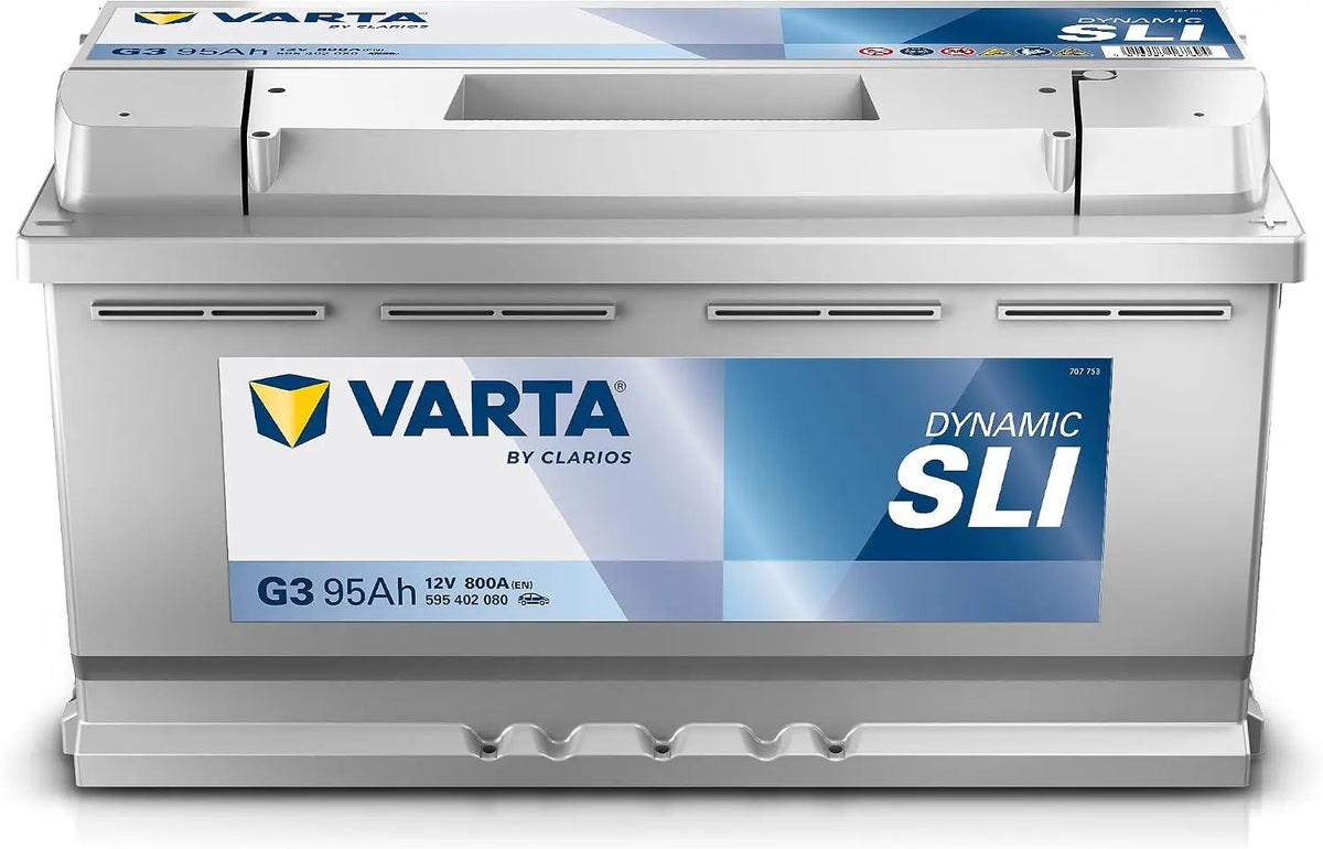 VARTA Automotive DYNAMIC SLI (G3) 12V 95Ah 800A: batteria ricaricabile. Per alimentare apparecchi compatibili con le specifiche del modello. Tensione: 12 V. Capacit¨¤ della batteria: 95 Ah.