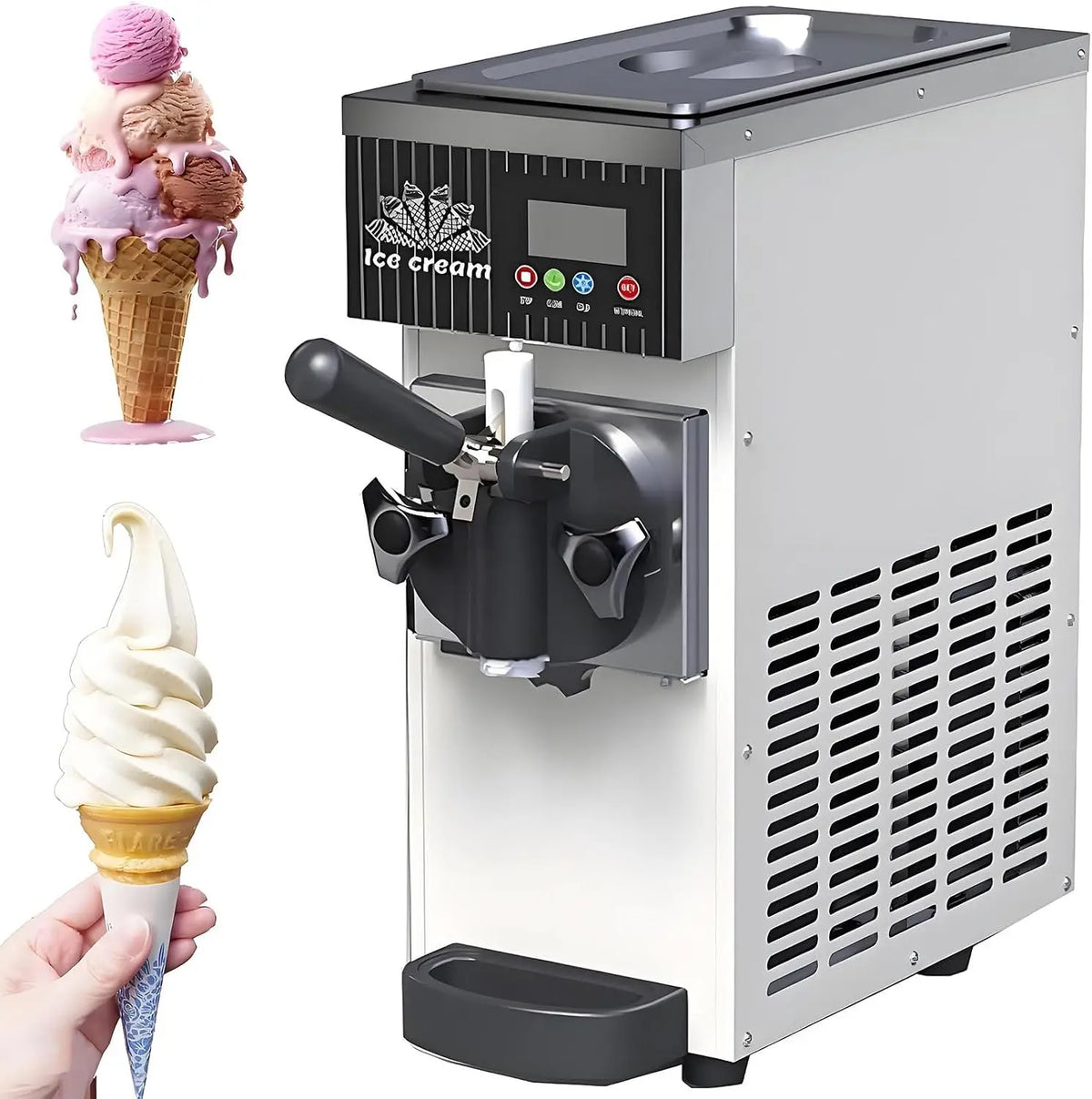 Gelatiera. Capacit¨¤: 5 L. Colorazione indicata: Bianco.