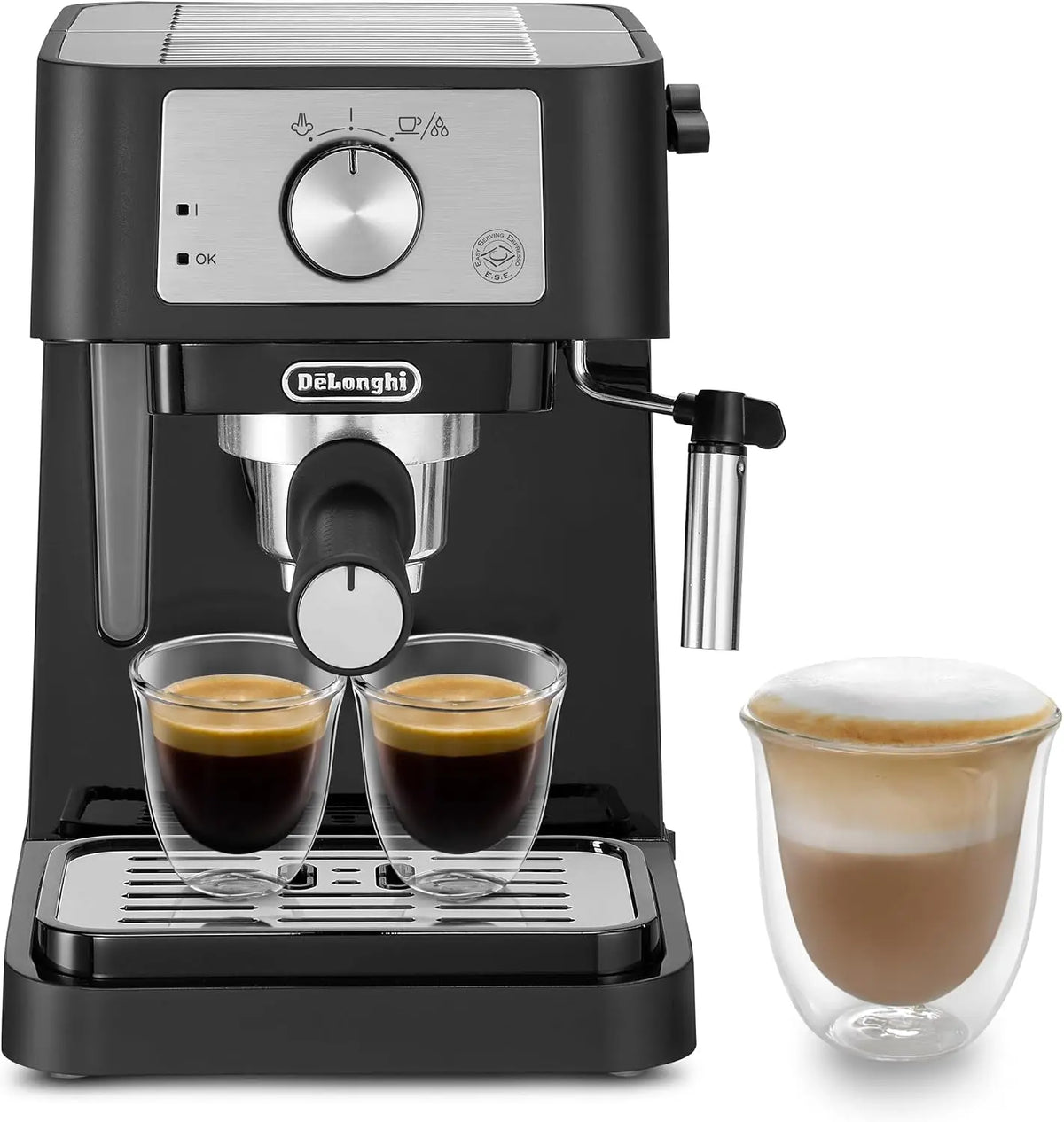 De'Longhi EC260.BK: macchina da caff¨¨. Per la preparazione del caff¨¨. Capacit¨¤: 1.1 L. Caratteristiche del modello: acciaio inossidabile. Colorazione indicata: Argento.