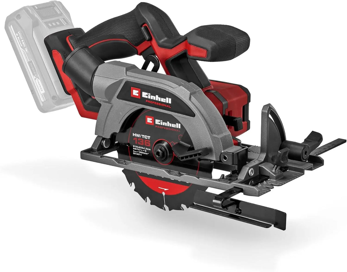 Einhell Professional 18/136-C: sega circolare. Caratteristiche del modello: alimentazione a batteria.
