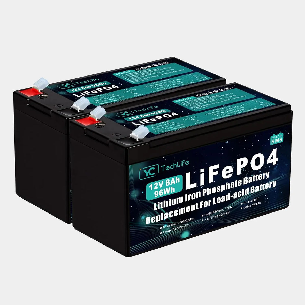 Lifepo4: batteria ricaricabile. Per alimentare apparecchi compatibili con le specifiche del modello. Tensione: 12 V. Capacit¨¤ della batteria: 8 Ah.