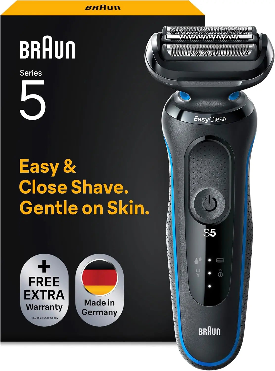 Braun Serie 5 51-B1000s: rasoio elettrico. Per la rasatura. Colorazione indicata: Blu.