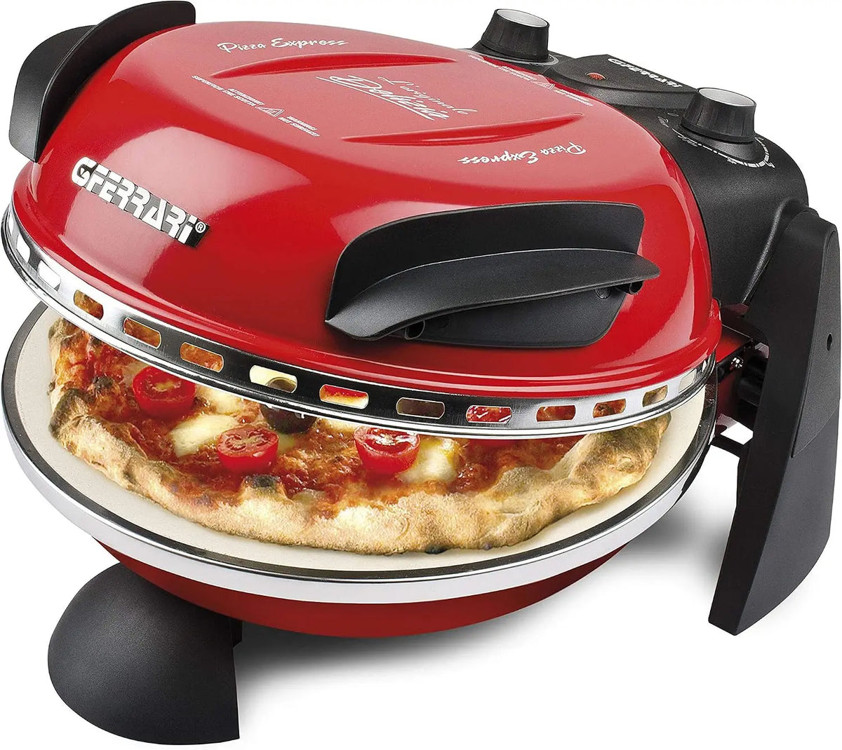 G3 Ferrari G10006: forno per pizza. Potenza: 1200 W. Caratteristiche del modello: regolazione. Colorazione indicata: Rosso.