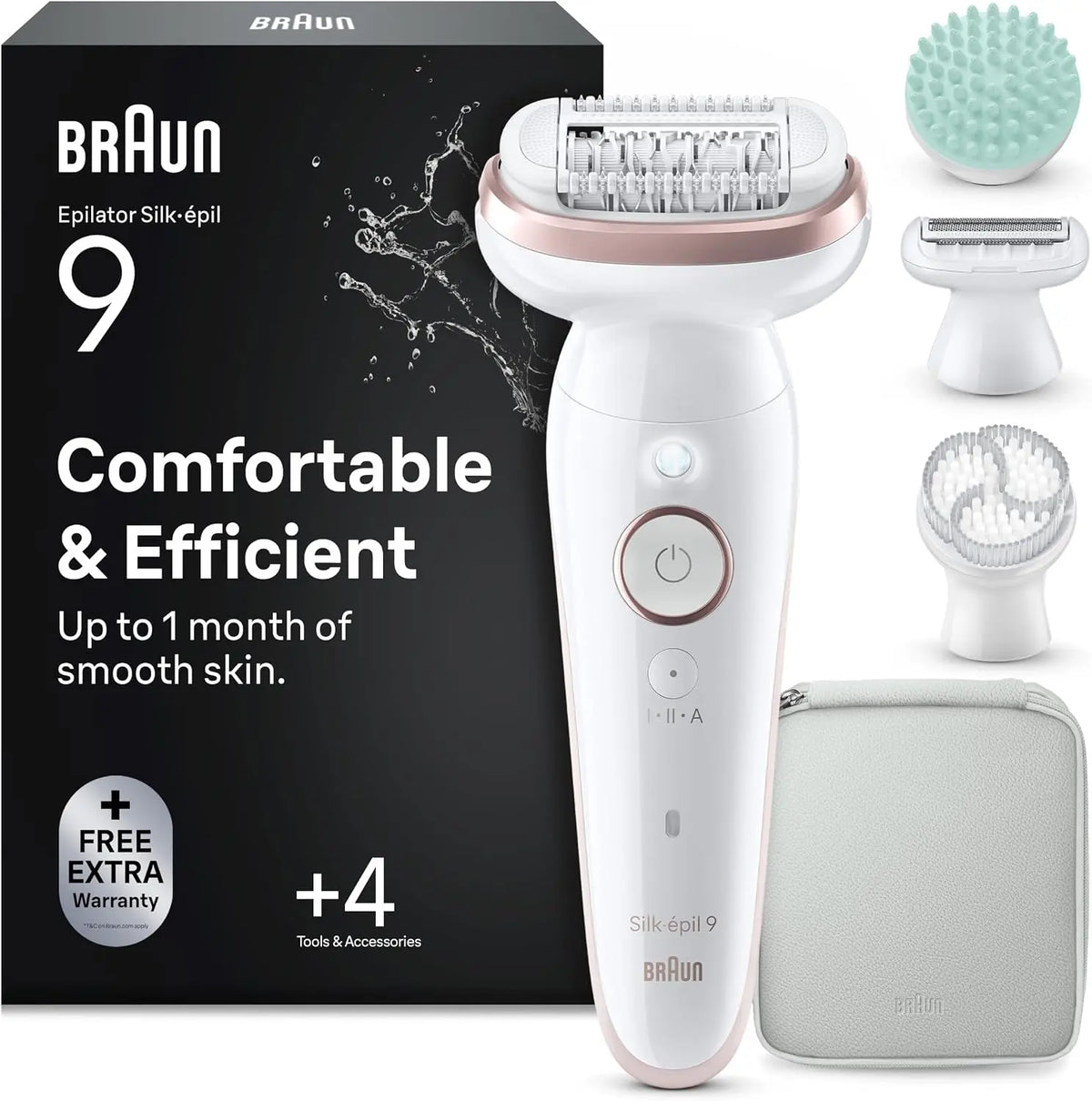Braun Silk-¨¦pil 9: epilatore. Per la rimozione dei peli. Colorazione indicata: Bianco.