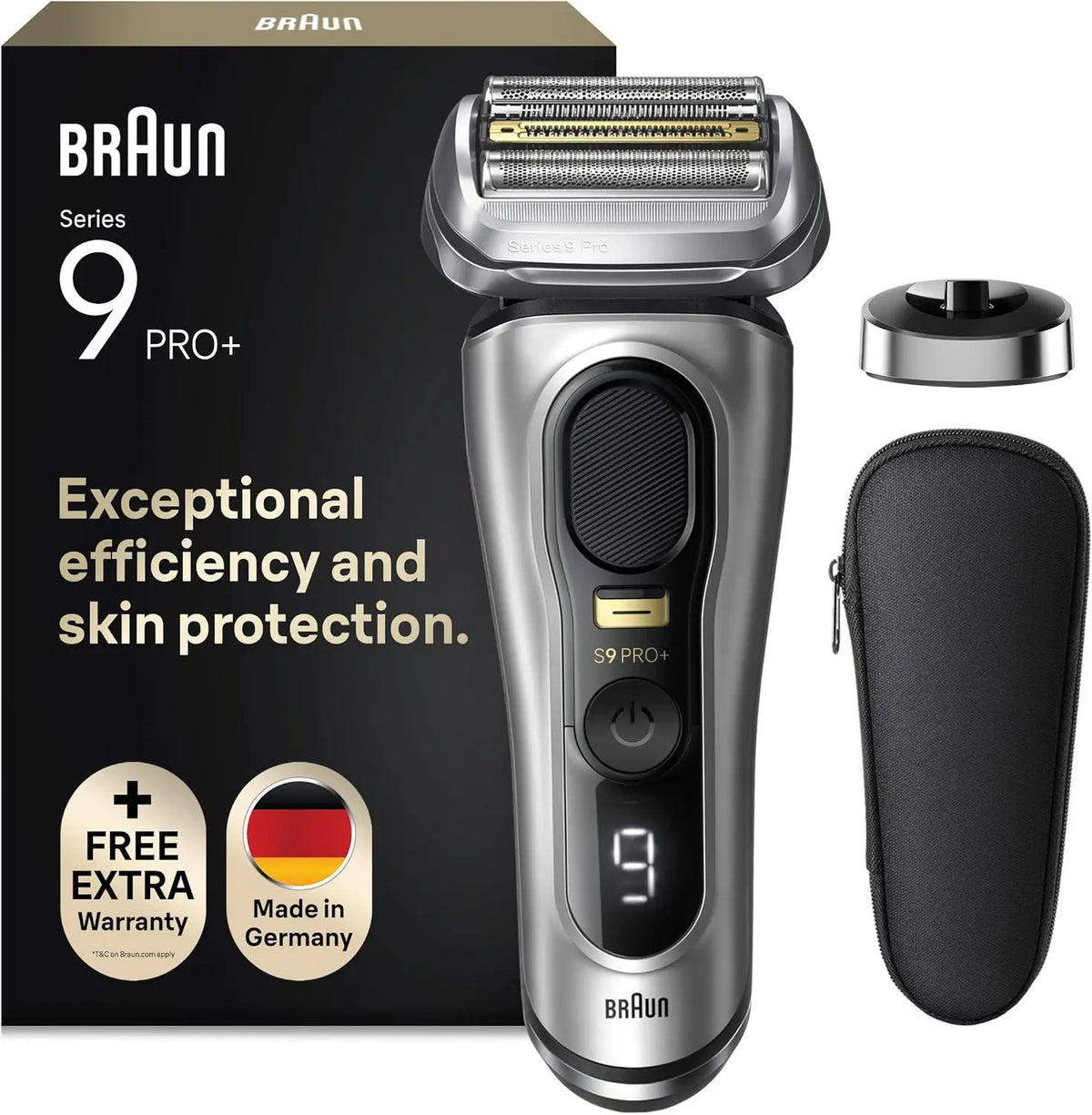 Braun Serie 9 Pro+ 9517s: rasoio elettrico. Per la rasatura. Colorazione indicata: Argento.